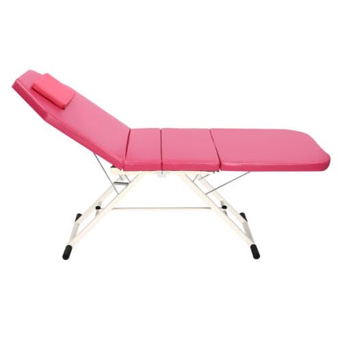 Shiyinge Camilla de masaje rosa para cosméticos, cama de tratamiento, portátil, plegable, de lujo, para salón de belleza, cama de masaje, cama de masaje, cama de masaje, camillas de masaje