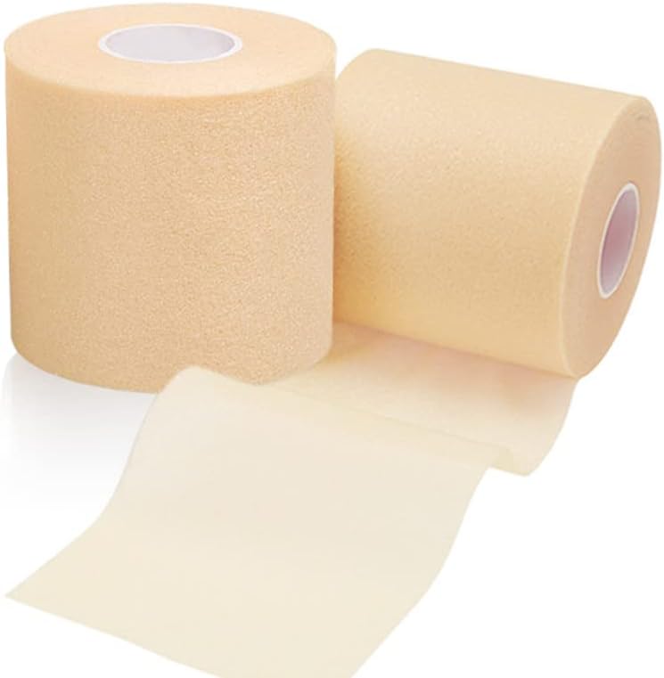 2 Rollos Tape Vendaje Deportivo, 27m x 7 cm Vendaje de Esponja Deportiva, Suave/Transpirable/Elástico, para Primeros Auxilios, Lesiones Deportivas, Muñeca, Tobillo