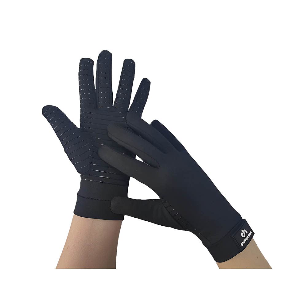COPPER HEAL Guantes de Mano completos de compresión para Artritis - Guante de Cobre para Artritis reumatoide Túnel carpiano RSI Osteoartritis y tendinitis Dedos de Mano completos
