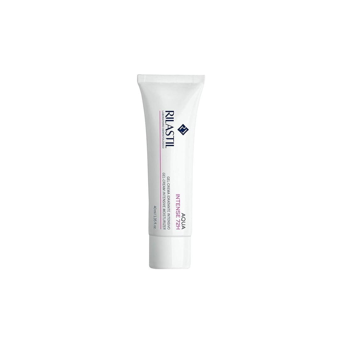Rilastil - Aqua Intense 72 horas, Gel-Crema Facial Hidratante Intensivo, con Ácido Hialurónico, HydraBoost y Ceramidas, para Todo Tipo de Pieles, Incluso Sensibles, Testado Dermatológicamente - 40 ml