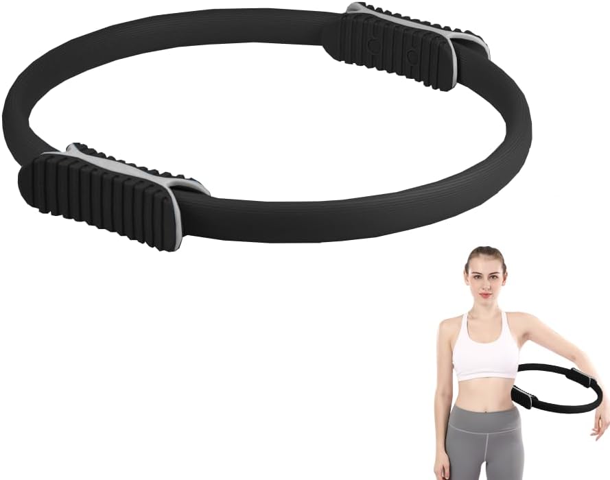 MAGIC SELECT Aro de Pilates para Entrenamiento - Anillo de Yoga con Doble Asa – Círculo Pilates Fitness de Resistencia y Flexibilidad - Aro mágico para piernas y Brazos.
