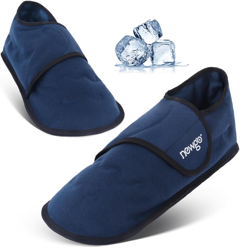 NEWGO Calzado refrigerante para quimioterapia, diseño antideslizante, calcetines de enfriamiento, terapia de calor y frío, reumatismo, gota