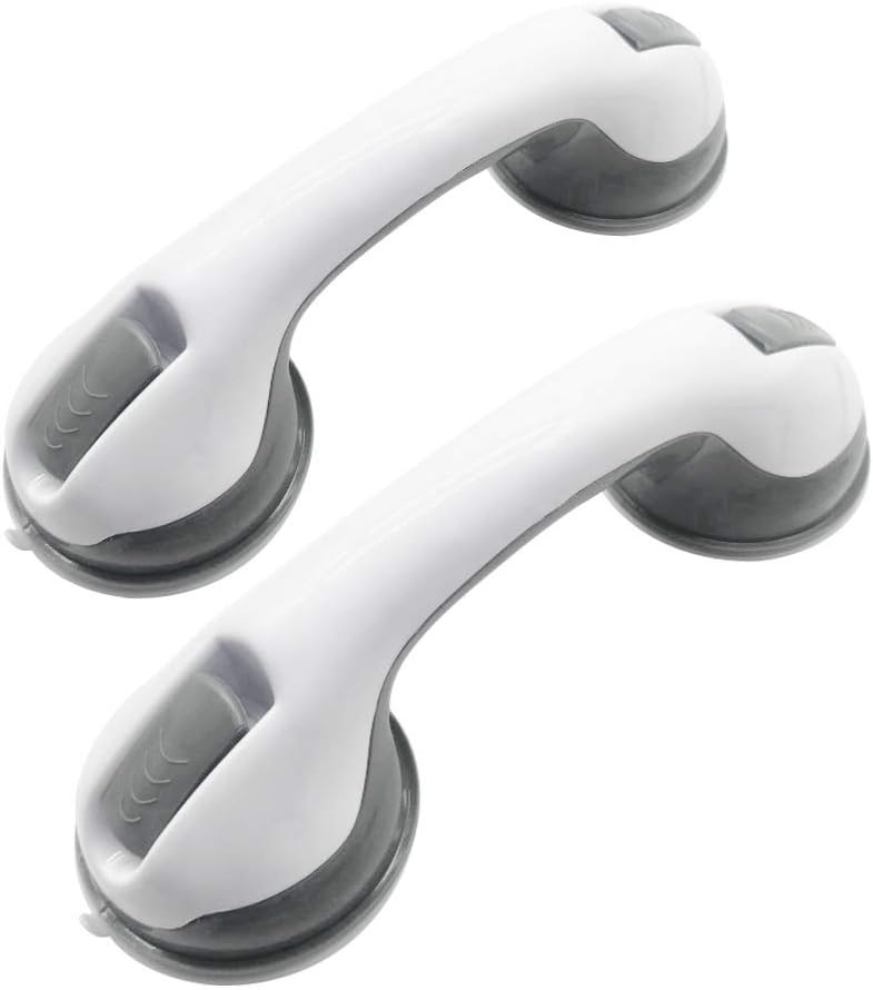 Agarraderas Baño para Mayores Apoyabrazos del Cuarto de Baño Barras de Sujeción Portátil Apoyo Asidero con Ventosa Asa Agarrador Ducha para Niños y Ancianos Minusvalido 2 PCS