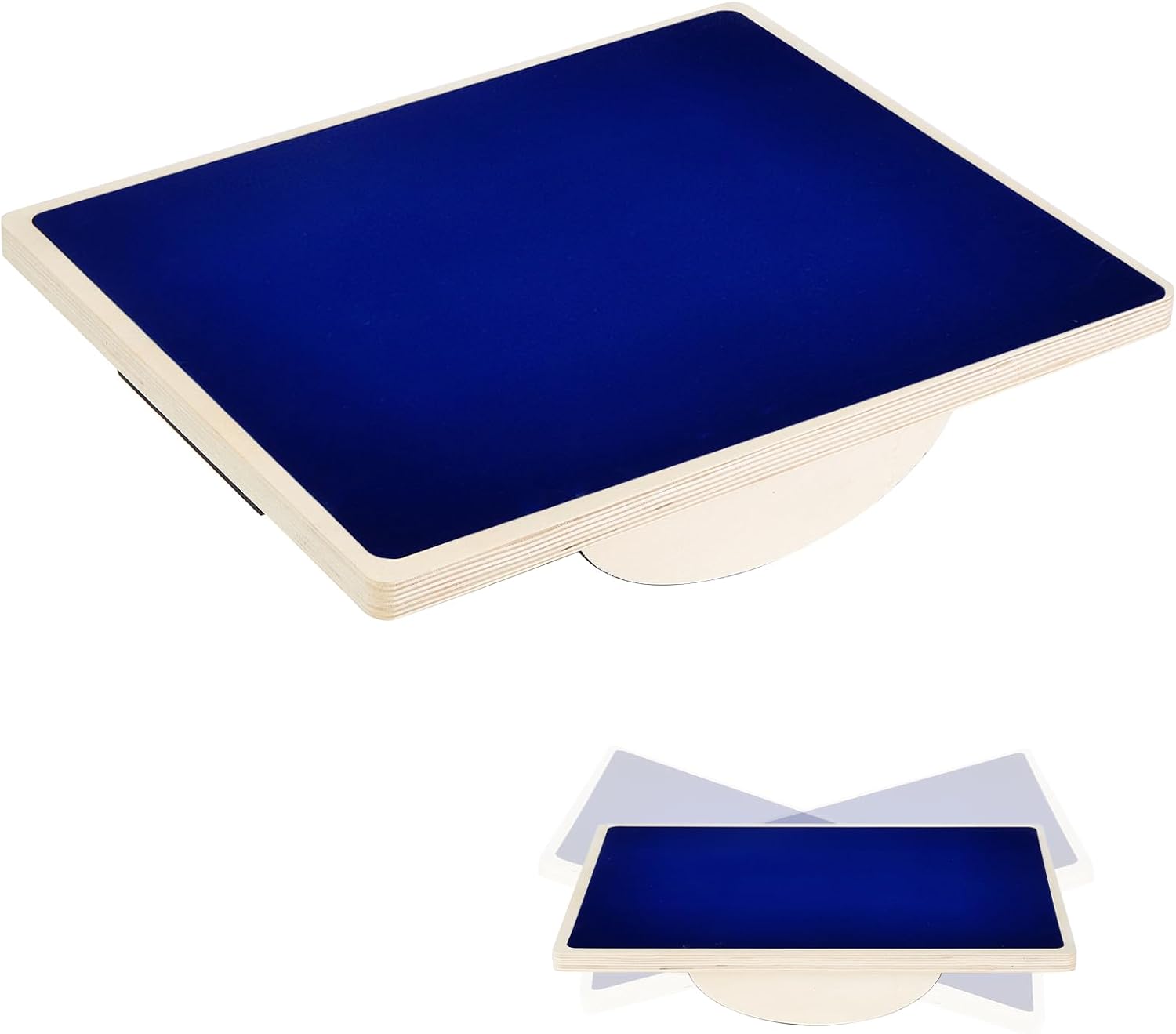 WELSPO Tabla de equilibrio de madera, tabla de equilibrio, tabla de balanceo de oficina, ideal para terapia física, entrenamiento de fuerza y escritorios de pie
