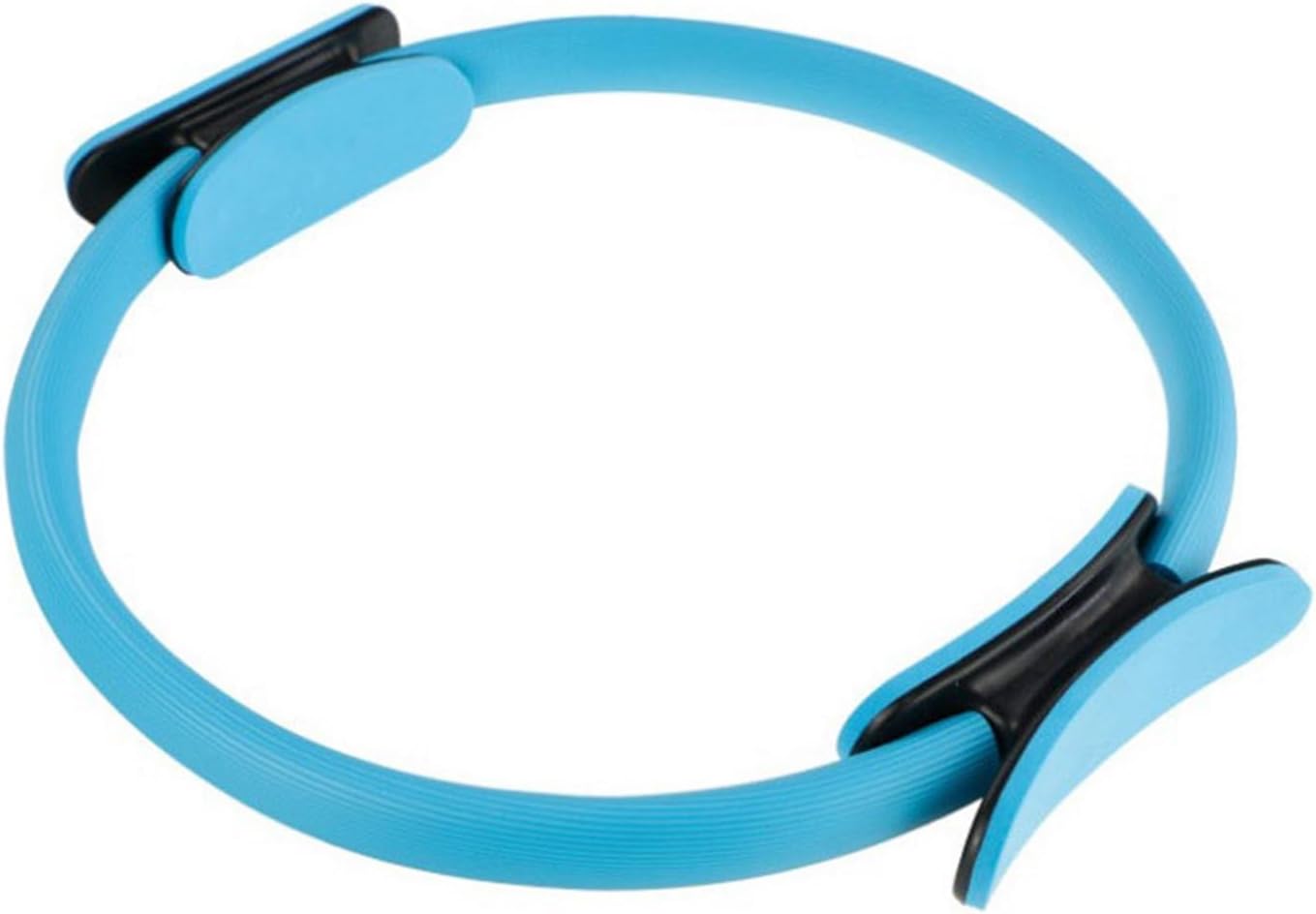 Anillo de pilates para fitness, 38 cm, anillo de yoga, círculo mágico con asas acolchadas dobles para tonificar brazos, muslos, piernas y núcleo, azul
