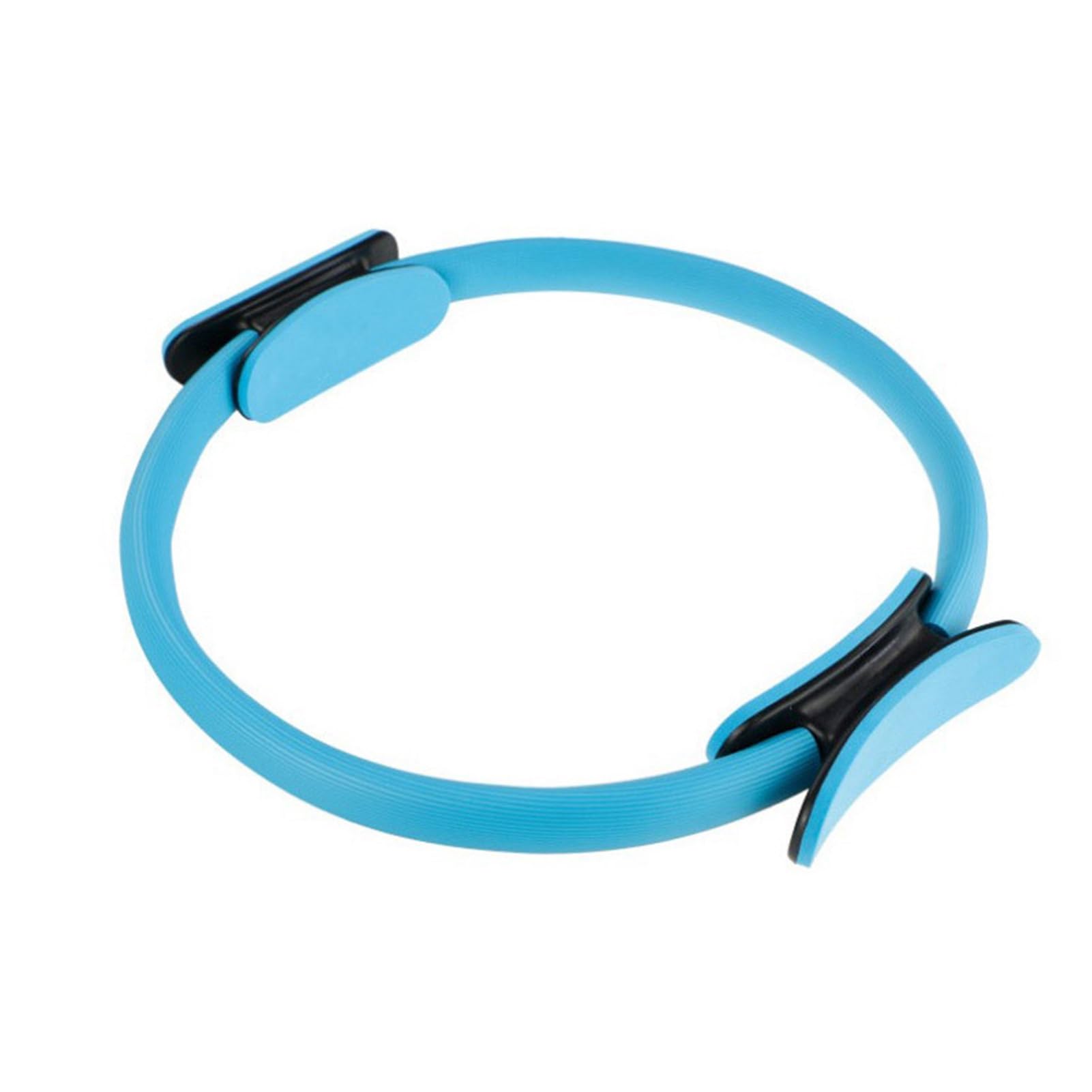 Anillo de pilates para fitness, 38 cm, anillo de yoga, círculo mágico con asas acolchadas dobles para tonificar brazos, muslos, piernas y núcleo, azul