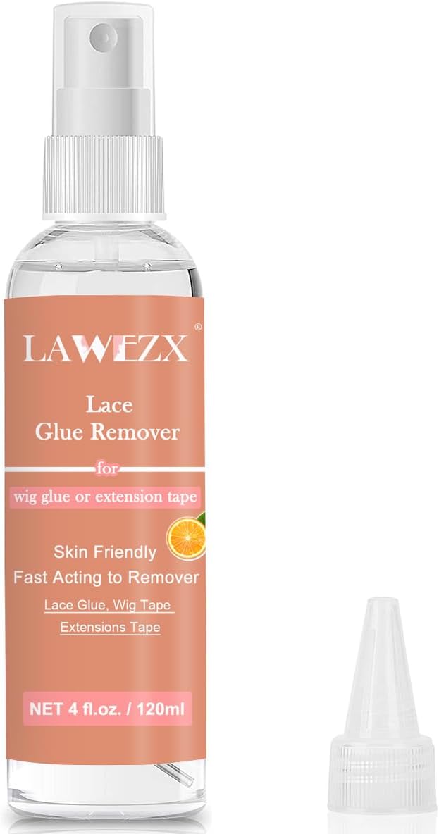 120ml Lace Glue Remover, Removedor de Cinta con Aroma Cítrico, Disolvente Capilar, Removedor de Pegamento para Peluca de Acción Rápida para Peluca de Encaje, Cinta en Extensiones y Sistemas de Cabello