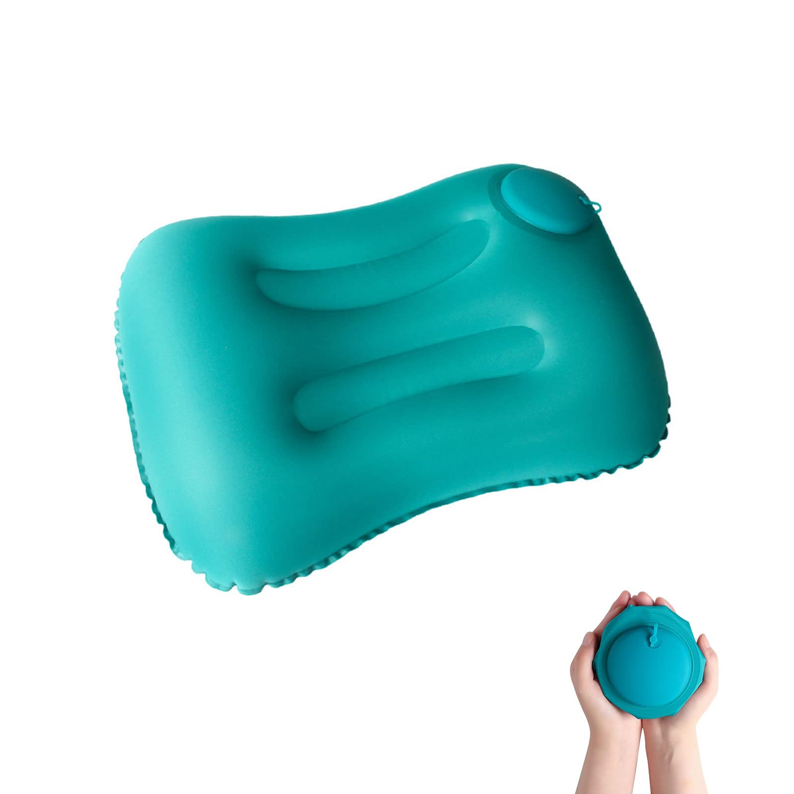 Almohada Hinchable, Almohada Camping, Almohada de Viaje, Almohada Inflable, Almohada de Viaje Inflable, Almohada Inflable Ultraligera, Adecuado para Camping, Playa, Viajes, Oficina