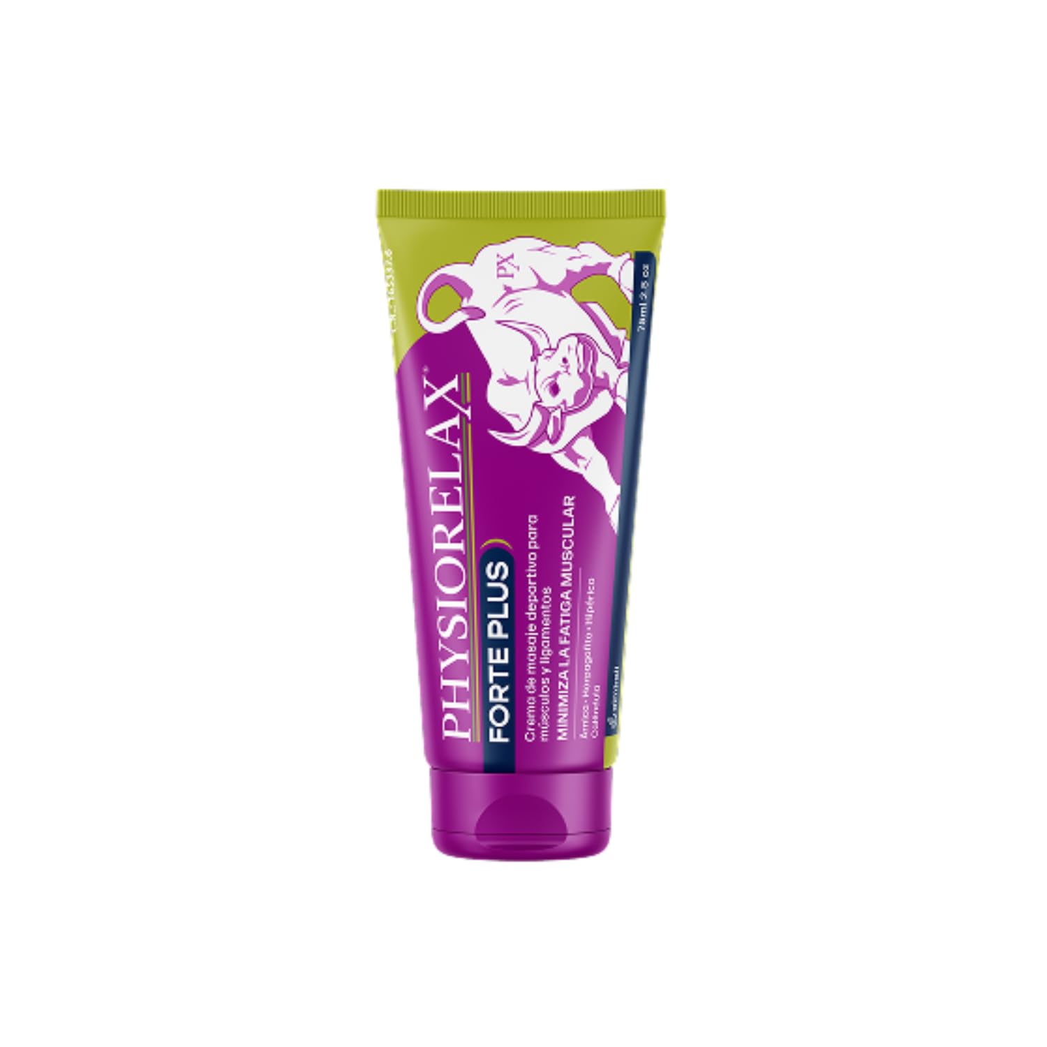 Physiorelax - Forte Plus, Crema de Masaje, Preparación y Recuperación de Músculos y Ligamentos, Antes y Después del Ejercicio, Uso Personal y Profesional, con Árnica e Ingredientes Naturales - 75 ml