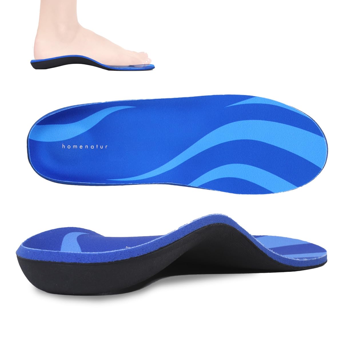 Plantillas Fascitis Plantar - 1 Par - Pies Planos y Cavos - Diseño Ortopedicas Taloneras Plantilla Completa Hombre y Mujer - Soporte de Arco 3,5cm - Alivio Dolor (46-47)