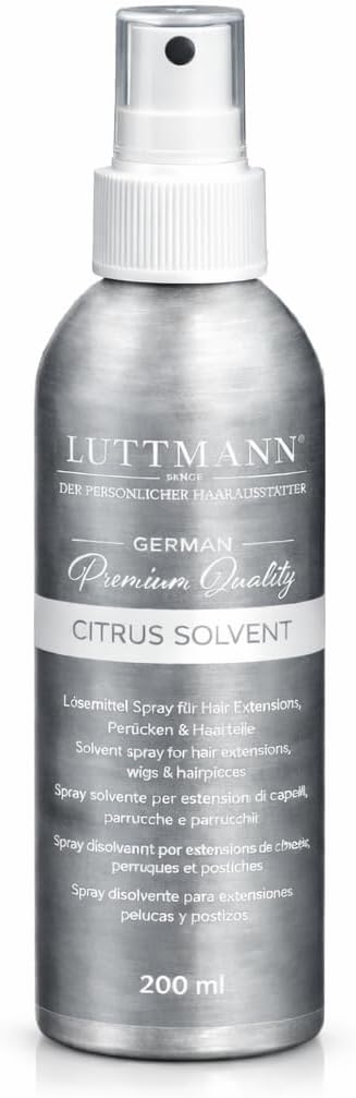 Solvente para Citrus – Limpiador y disolvente para extensiones, pelucas y postizos, fabricado en Alemania y dermatológicamente probado