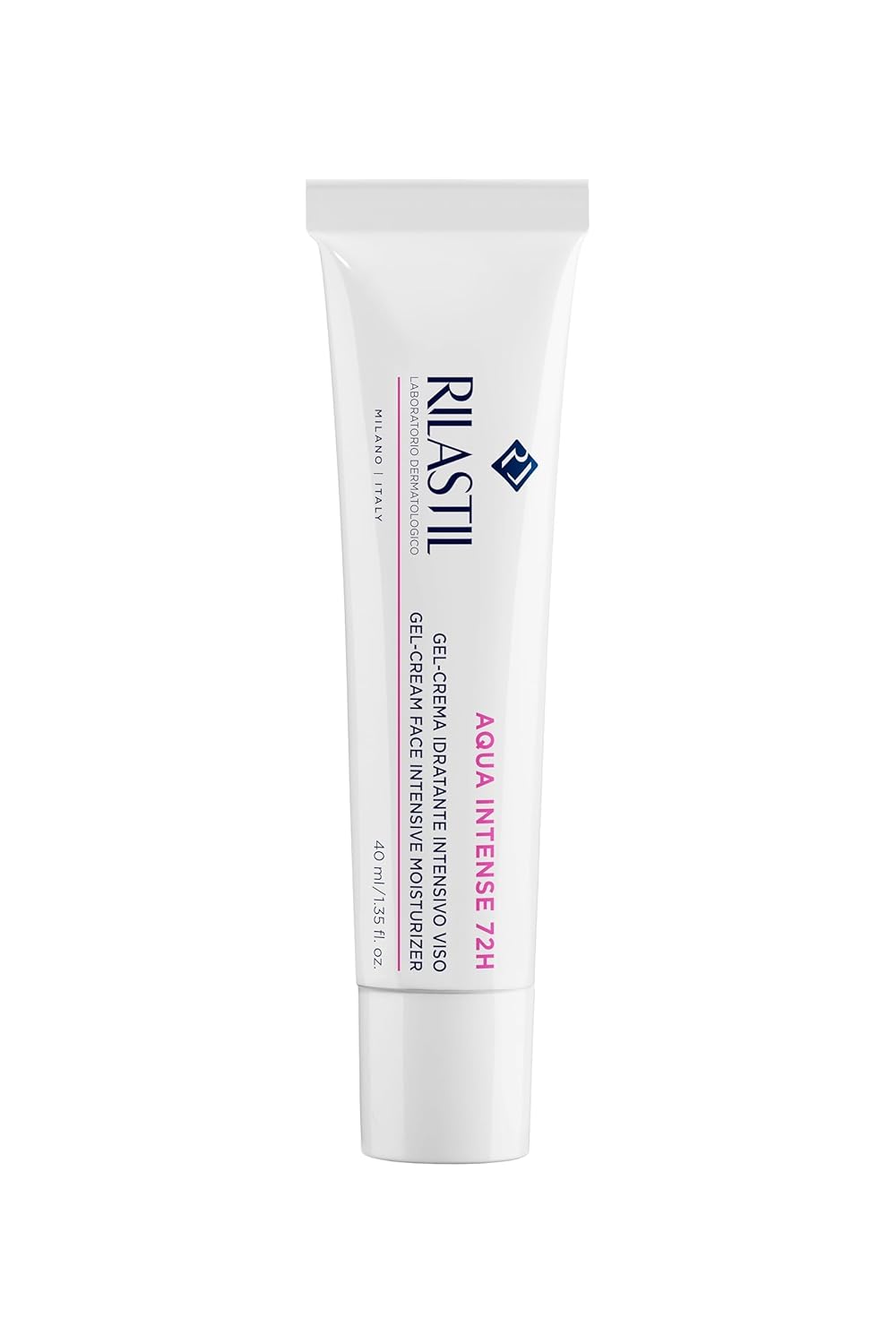 Rilastil - Aquaintense 72h Crema Facial Hidratante, Hidratación Profunda Duradera, con Ácido Hialurónico Ceramidas, Mejora Elasticidad Barrera Cutánea - 40 ml