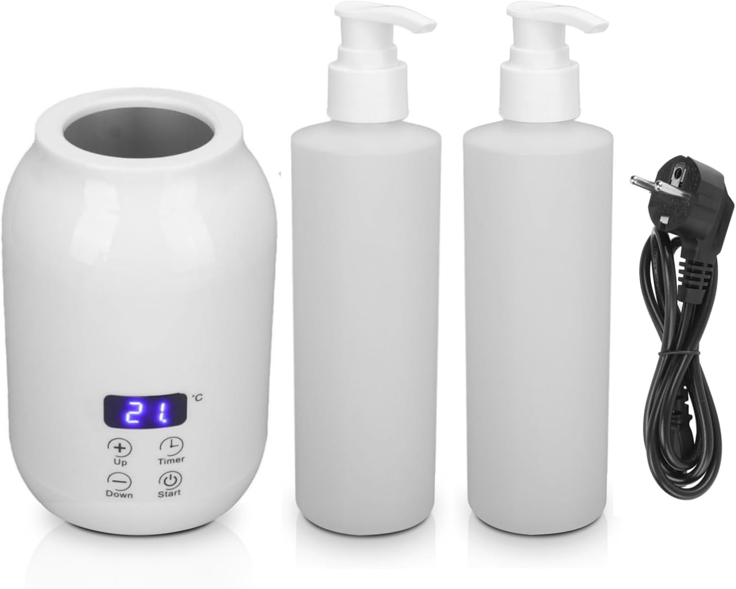 Calentador De Aceite De Masaje, Calentador De Loción De Masaje, Calentador De Aceite Esencial, Loción De Aceite Caliente, Calentador De Aceite De Masaje Pantalla LED Control Táctil Ajuste (EU)