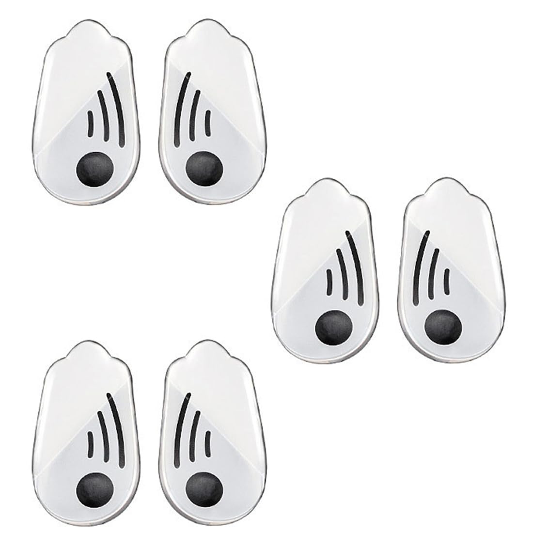 3 pares de plantillas de cuña de supinación lateral medial con imanes para corregir la pronación, plantillas ortopédicas de silicona para talón para alineación de pies, dolor de rodilla, piernas de