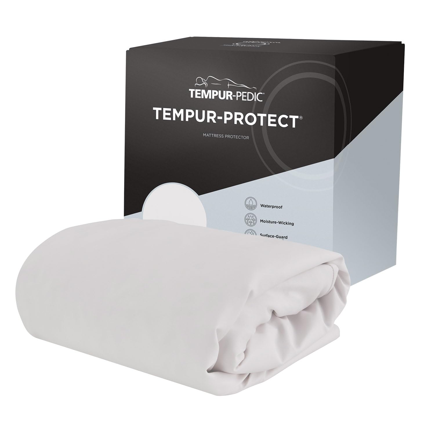 Tempur-Pedic, TEMPUR-Protect, Protector de colchón Impermeable, Doble, Blanco