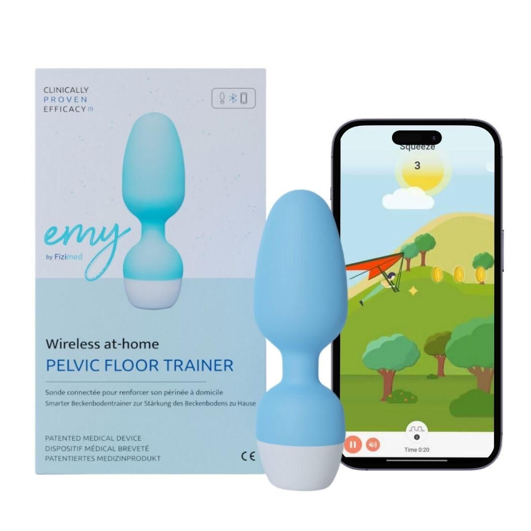 Emy Ejercitador de Suelo Pélvico con App y Biofeedback - Entrenador Kegel Clínico para Mujeres - Incontinencia Urinaria y Recuperación Postparto - Conexión Bluetooth