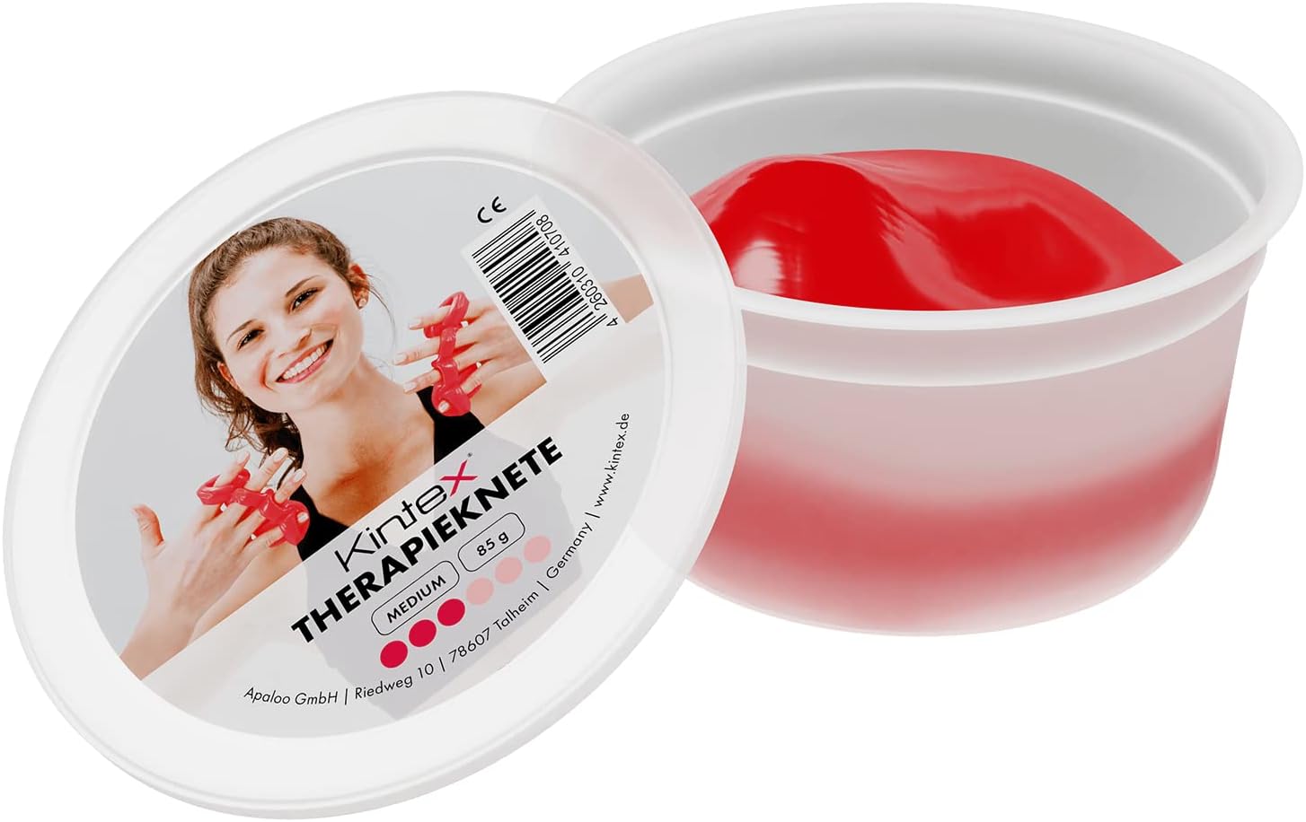 Kintex Masilla terapéutica, 85 g, 6 Fuerzas Diferentes, Entrenamiento de Manos, exprimidor de Manos, Masilla, fisio Masilla