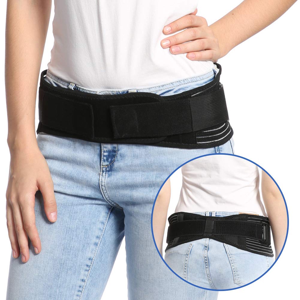 Cinturón de soporte de la articulación del sacroilíaco, Fajas de cintura y abdomen para el alivio del dolor pélvico y del hueso sacro - Alivia el dolor de cadera, la ciática, lumbar malestar (L/XL)
