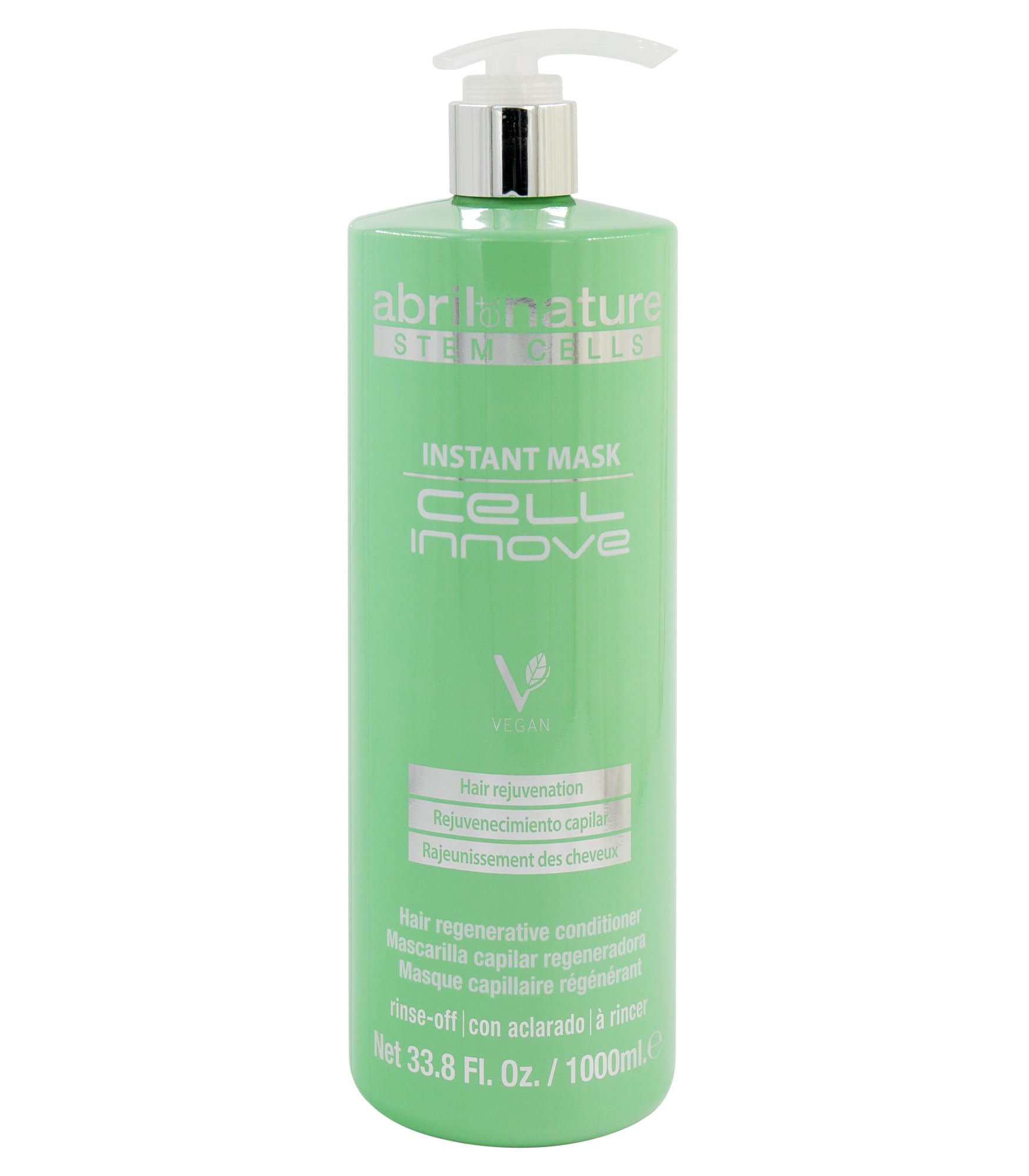 abril et nature - Mascarilla para pelo Cell Innove - Todo tipo de cabellos - Hidrata, Rejuvenece y Regenera - Tratamiento profesional con Células Madre Vegetales - Aspecto sano y fuerte - 1000 ml
