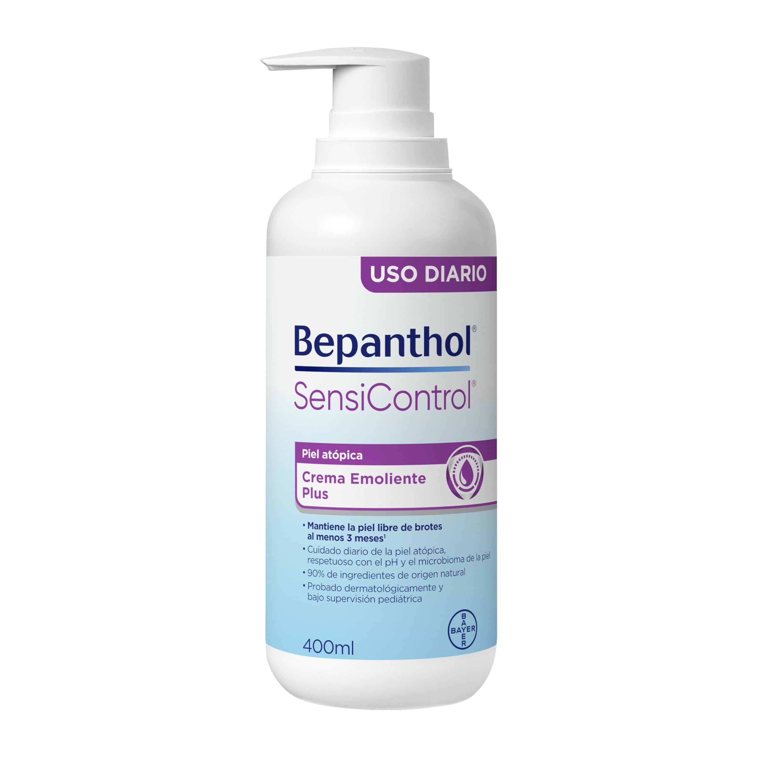Crema Hidratante Piel Atópica - Bepanthol SensiControl Crema Emoliente Diaria con Pro-Vitamina B5 - Favorece una Hidratación Profunda y Duradera una Piel Sana y Protegida - 400 ml