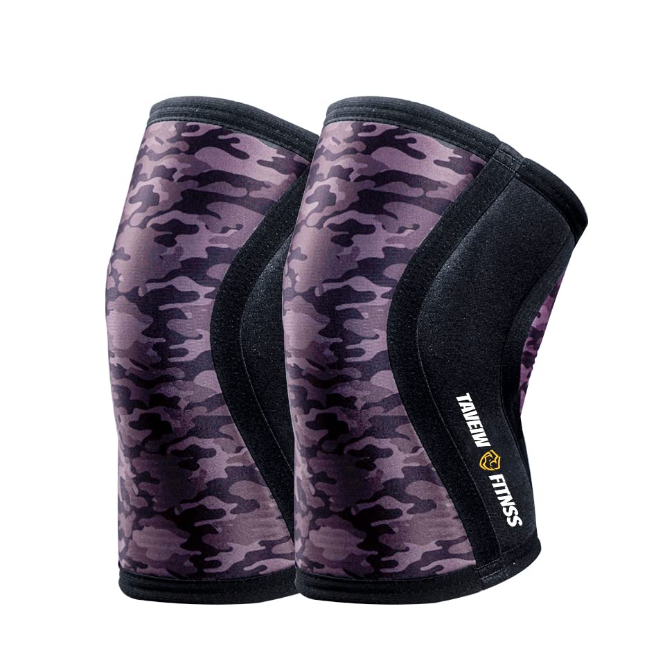 Soporte de compresión de rodilla para sentadillas, levantamiento de pesas y levantamiento de pesas de neopreno de 7 mm (XL)