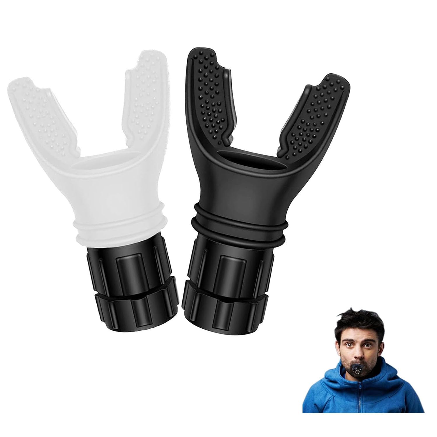 2 Piezas Entrenador de Ejercicios Respiratorios con Resistencia Ajustable - Dispositivo Portátil para Fortalecimiento Pulmonar - Mejora Capacidad Respiratoria,Ideal para Fisioterapia y Deportes