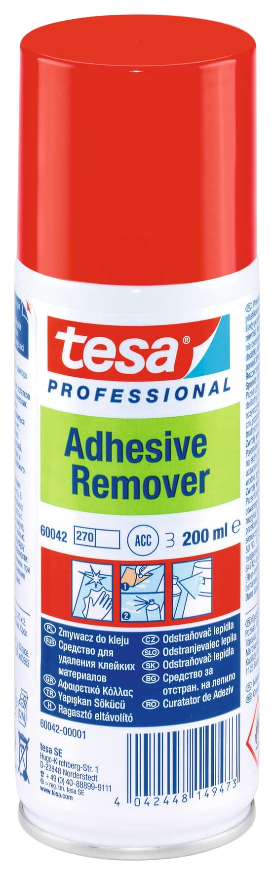 Tesa Limpiador de Pegamento en Spray, 200 ml