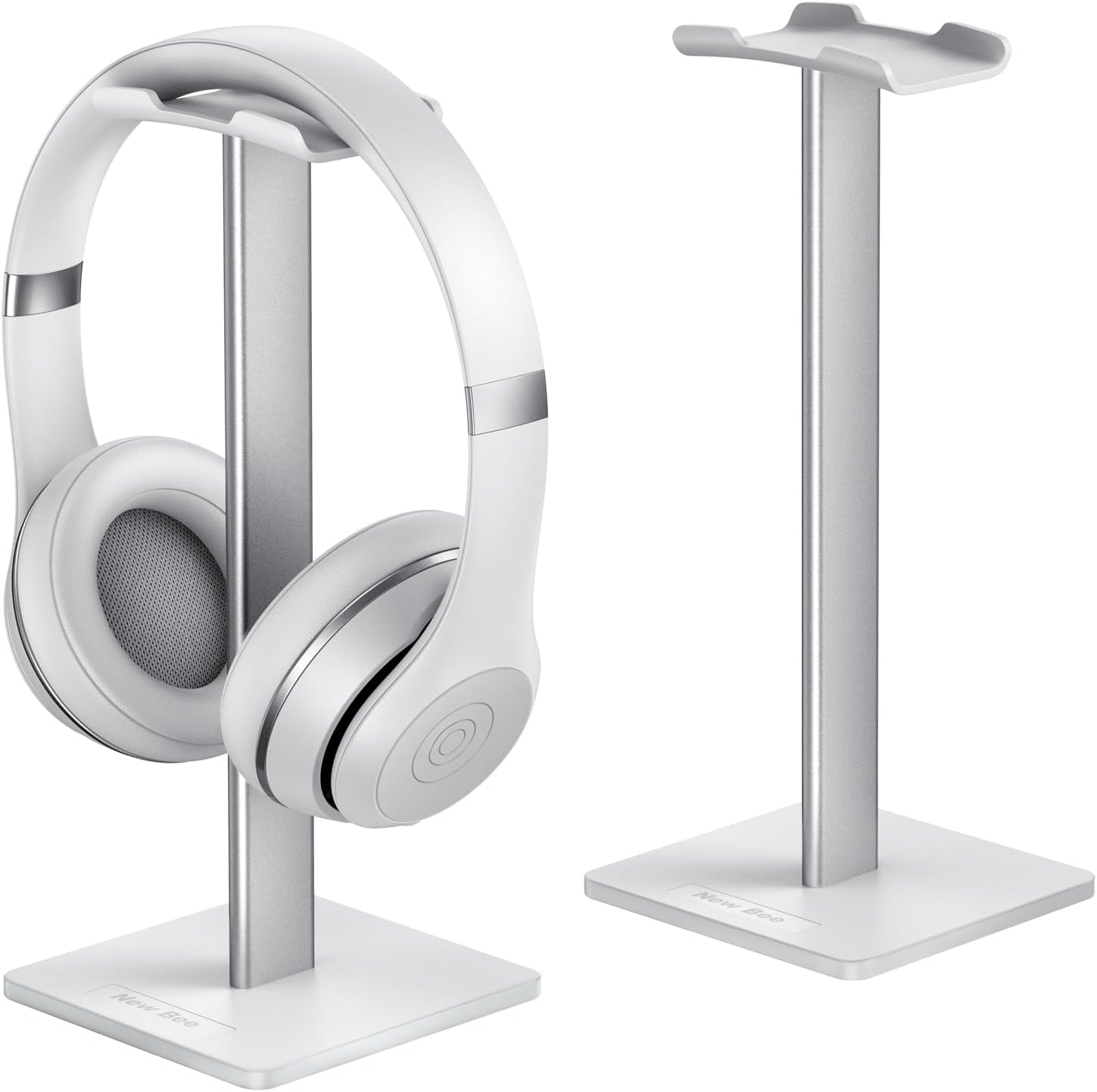 New Bee Soporte para auriculares, barra, Flexible, de aluminio, con reposacabezas ABS, Base sólida para todos los tamaños de auriculares