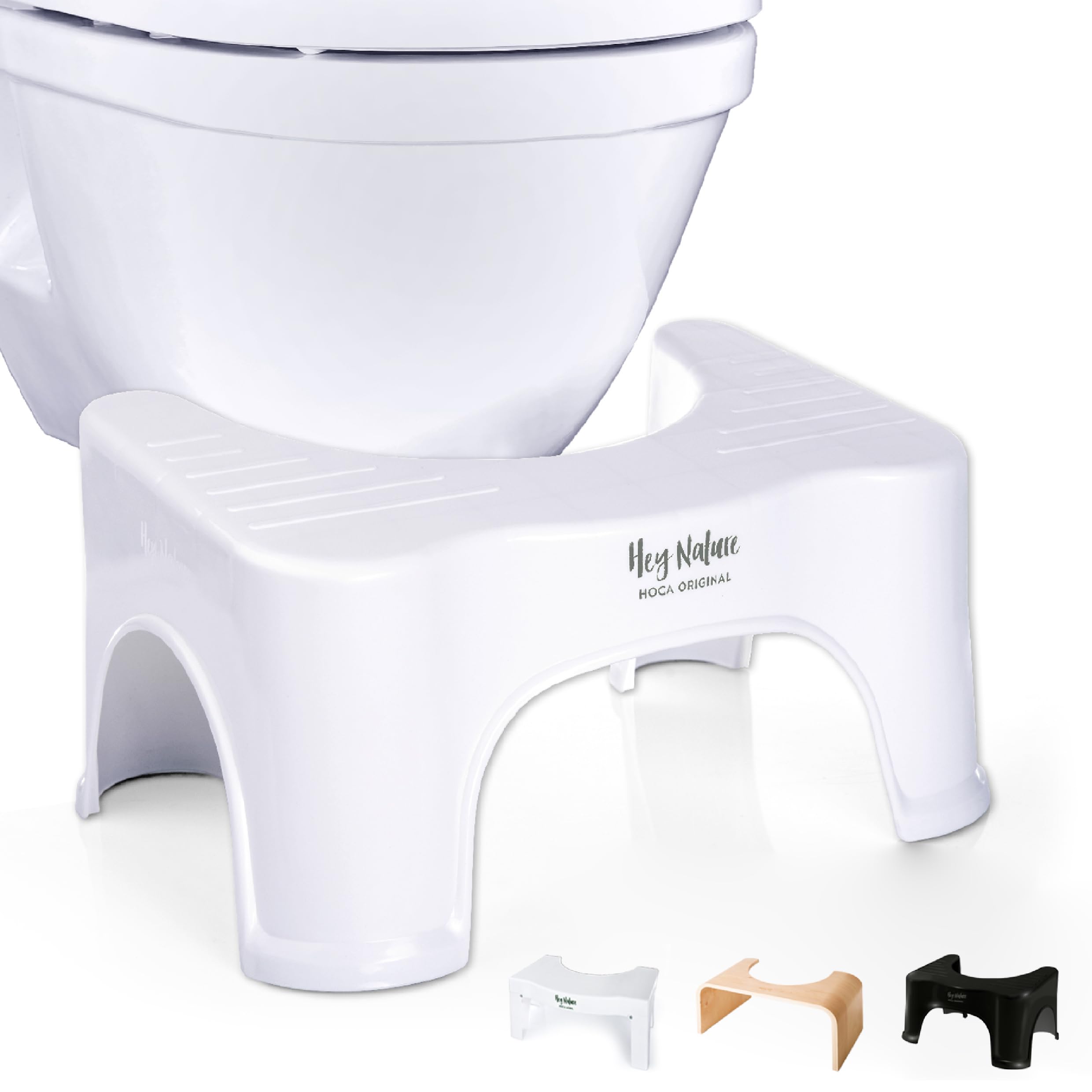 HOCA Original Taburete baño/Taburete fisiologico para Inodoro contra hemorroides, estreñimiento, Colon Irritable/Banco baño WC para una evacuación Suave y rápida/Taburete Infantil