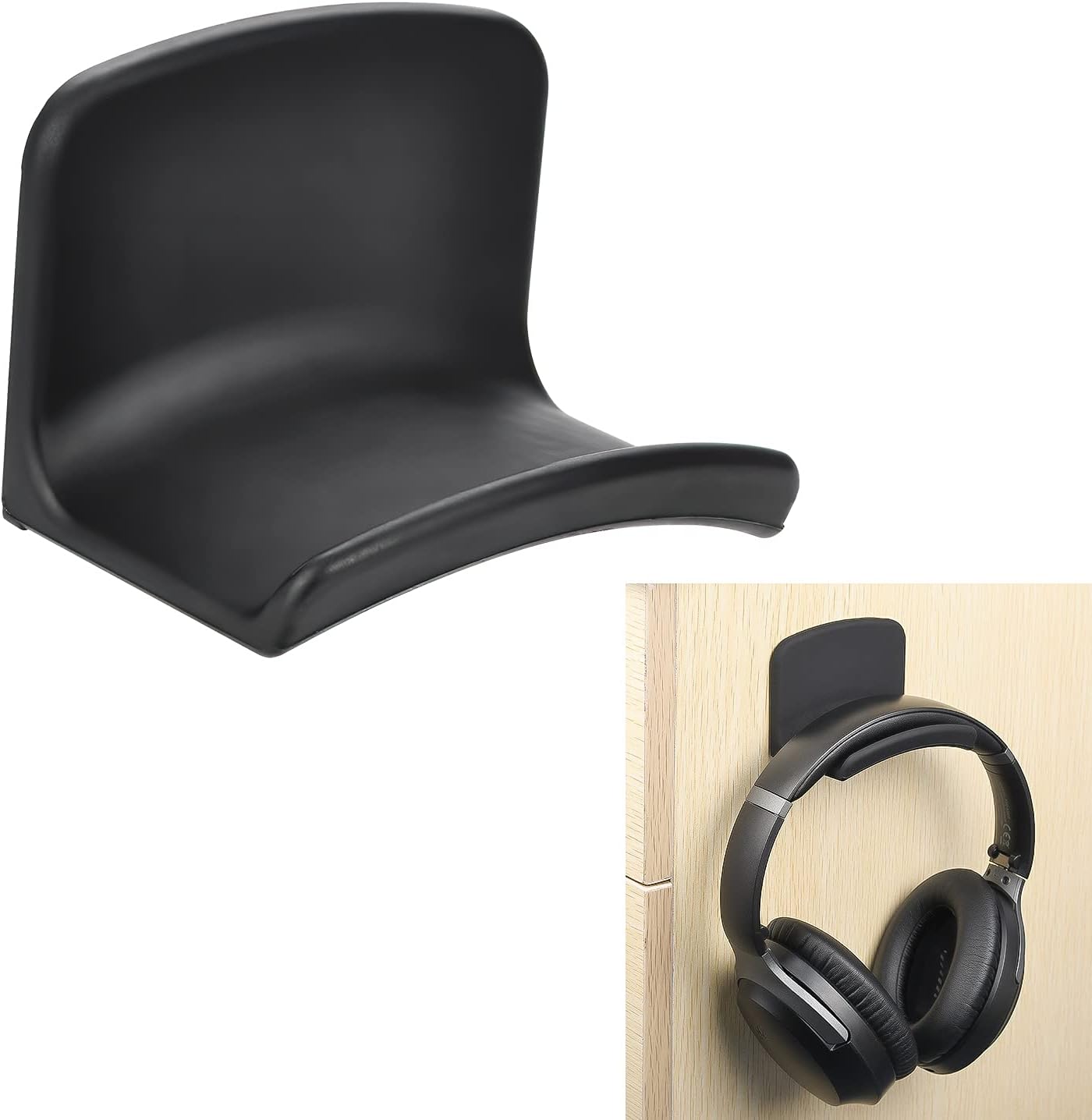 Avantree Neetto Soporte Percha de Silicona para Auriculares Pared, Gancho Sujeta Colgador Auricular Debajo Escritorio Mesa, Universal Adhesivo Stand for PC, Gaming Headphones, Cables - HS907