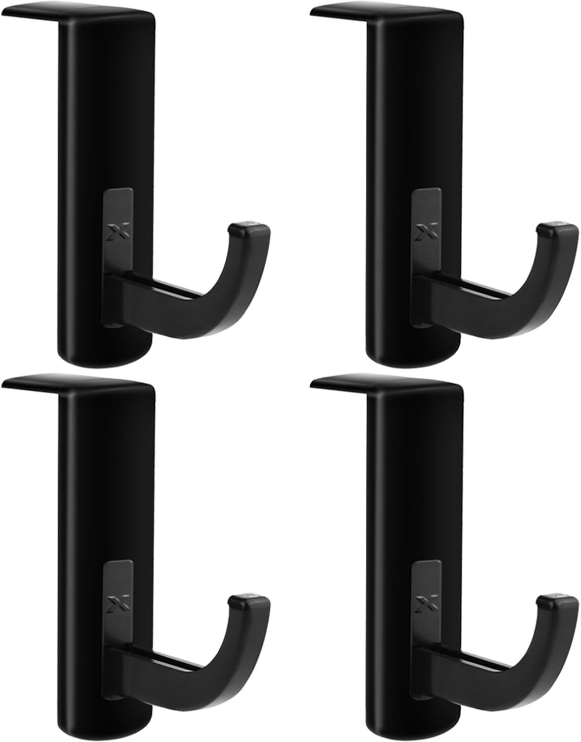 Soporte de Auriculares Gancho Adhesivo de Auriculares a Monitor de PC, 4 Paquetes, Negro