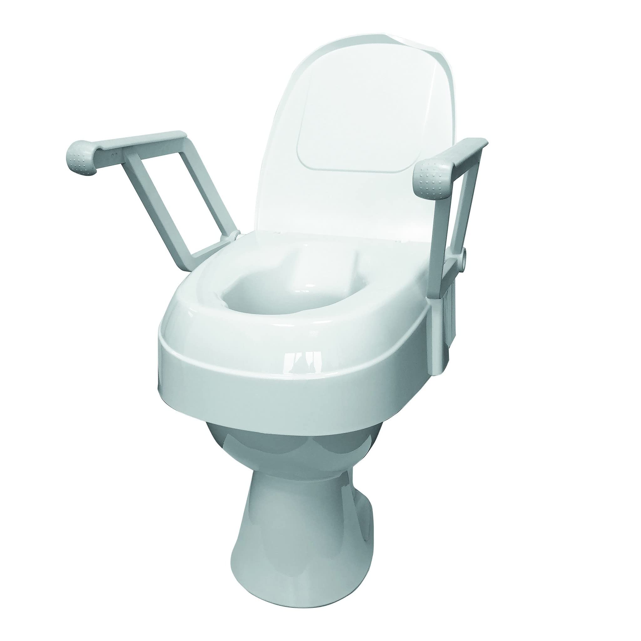Drive Medical TSE 120 Plus Asiento elevador para inodoro con innovadora fijación