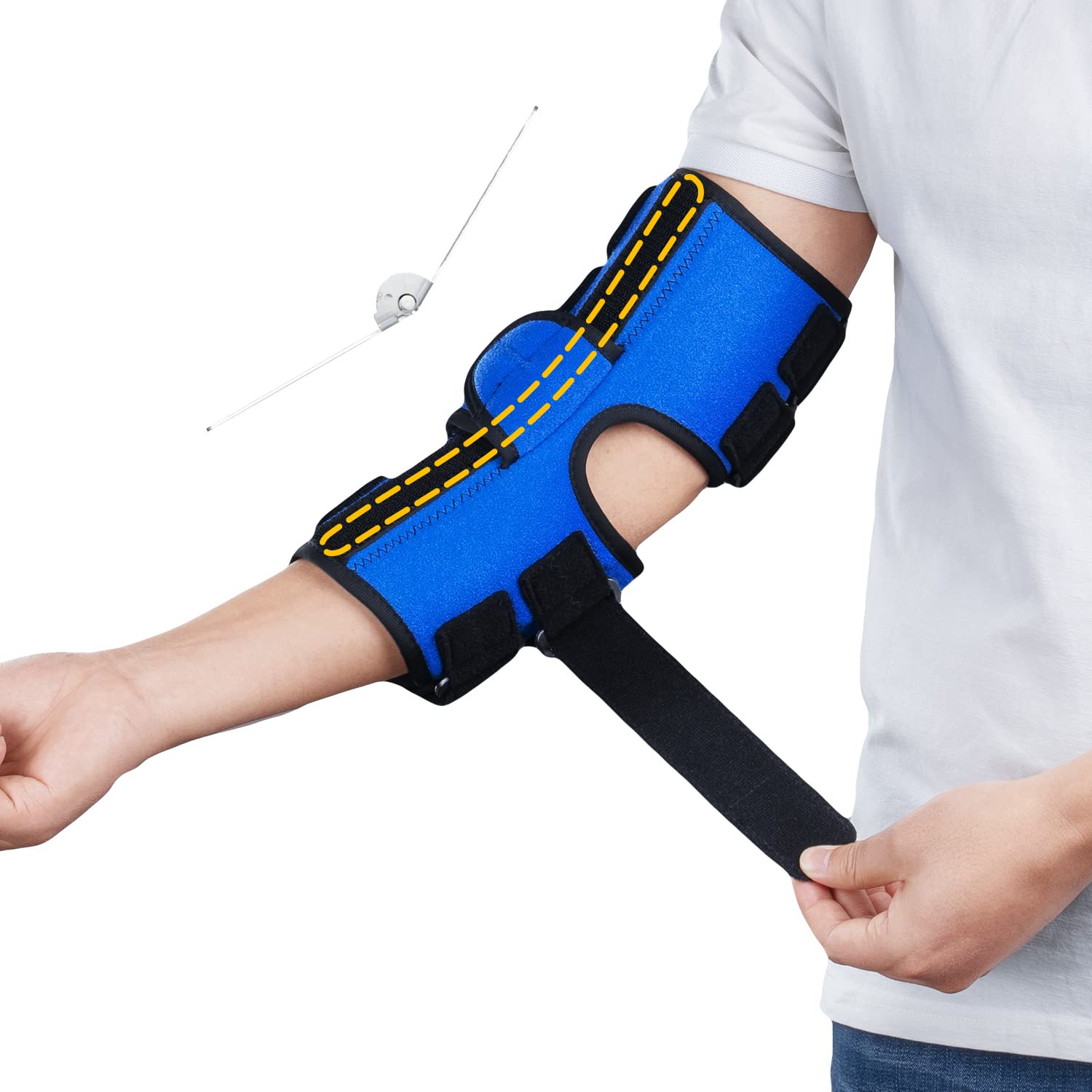 Codera, Codo Inmovilizador para Síndrome del Túnel Cubital, Hay 4 ángulos que Pueden ser Ajustados,para las Articulaciones del Codo Tendinitis, Codo Tenista,para Hombres y Mujeres-S/M