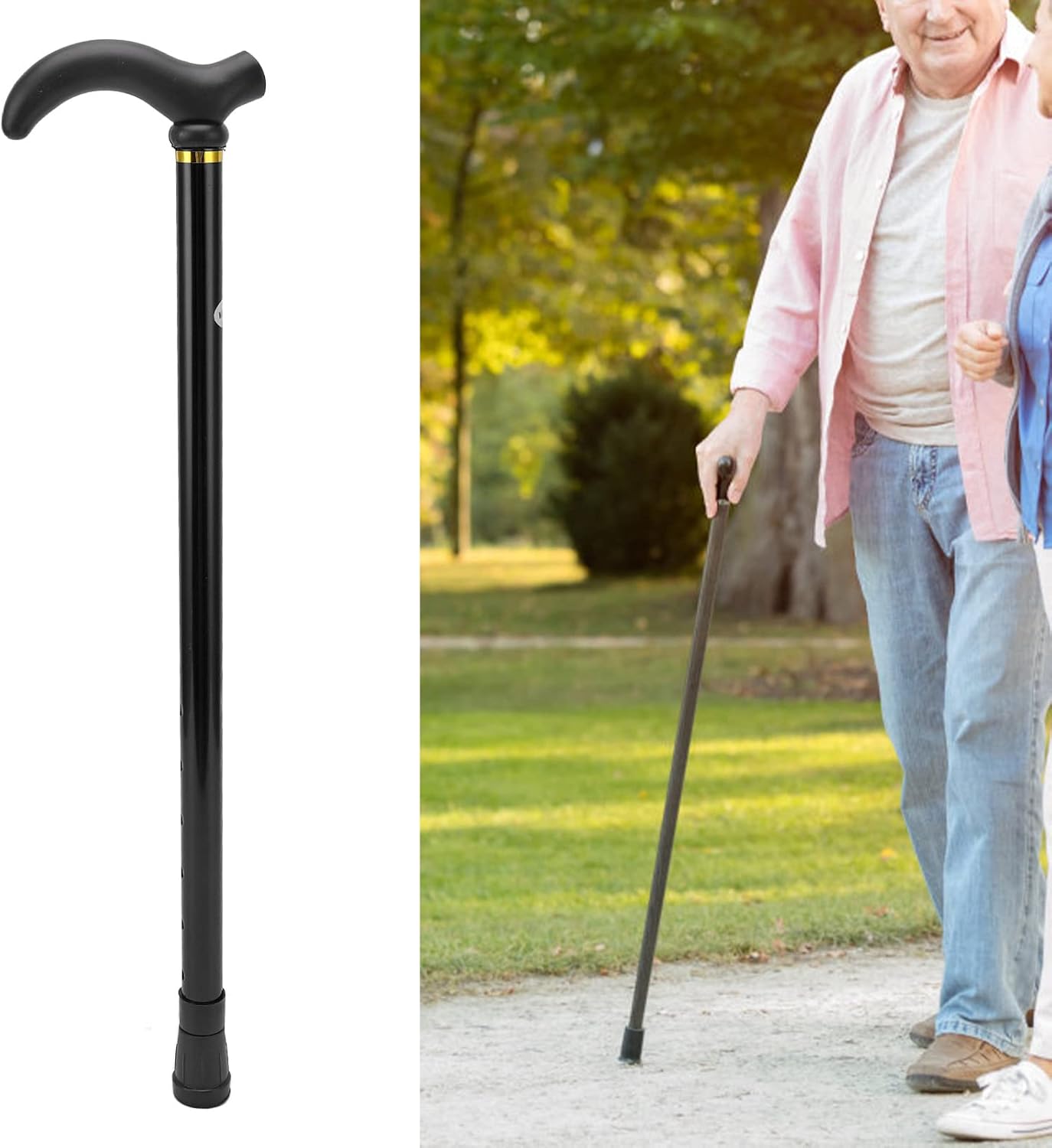 Bastón para Caminar Ajustable, Bastón para Caminar Ajustable con Punta De Goma Bastón para Caminar Ergonómico De Aleación De Aluminio para Personas Mayores Ayuda para La Movilidad De Personas