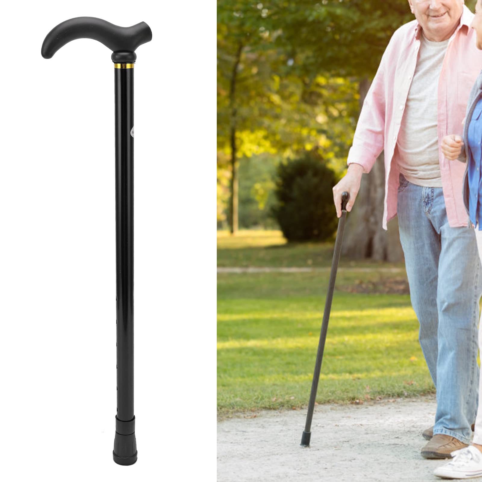 Bastón para Caminar Ajustable, Bastón para Caminar Ajustable con Punta De Goma Bastón para Caminar Ergonómico De Aleación De Aluminio para Personas Mayores Ayuda para La Movilidad De Personas