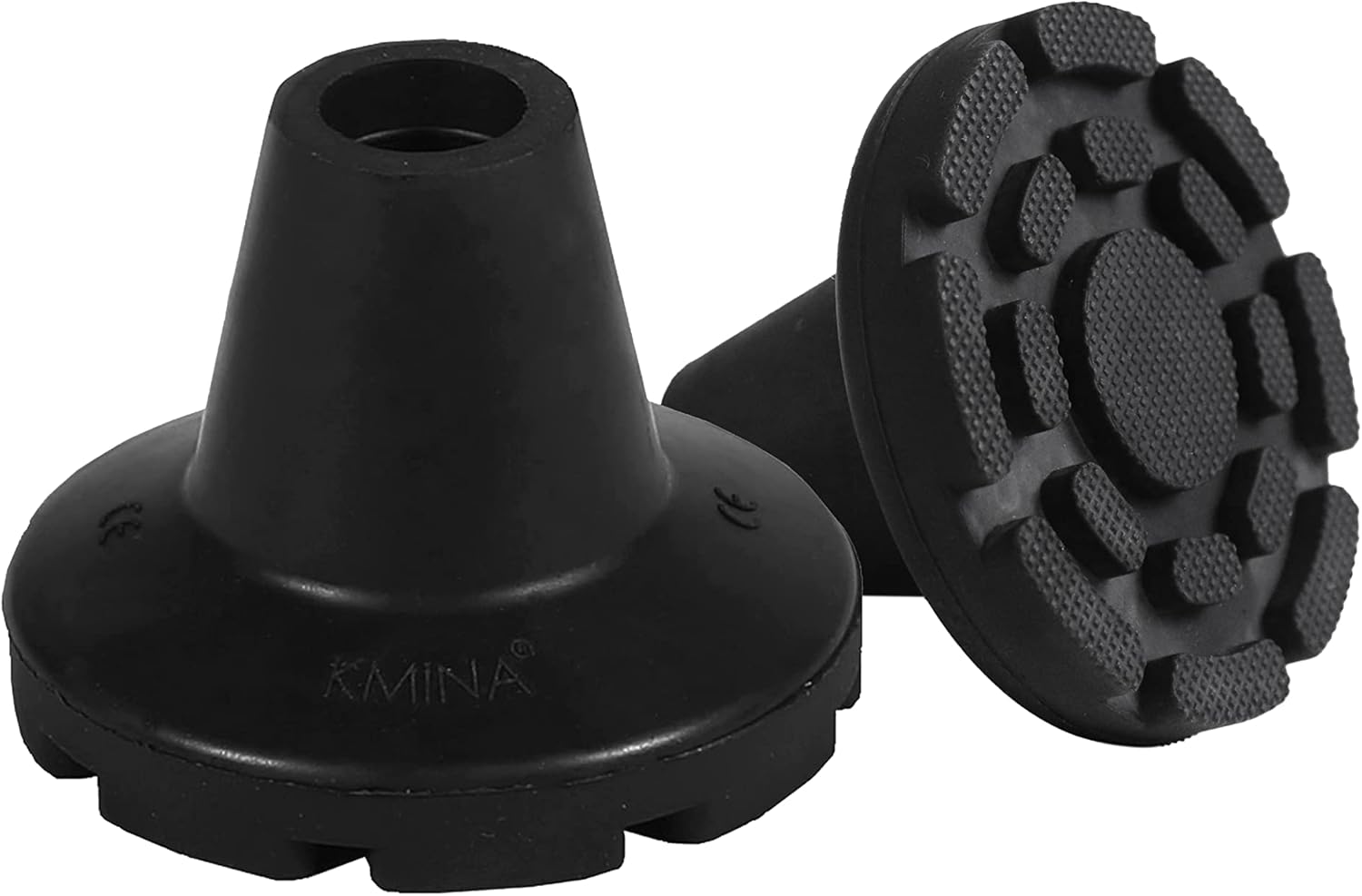 KMINA Tacos Muletas Antideslizantes 17mm 18mm 19mm (x2 uds), Conteras Anchas de Goma, Patentado - Fabricado en España