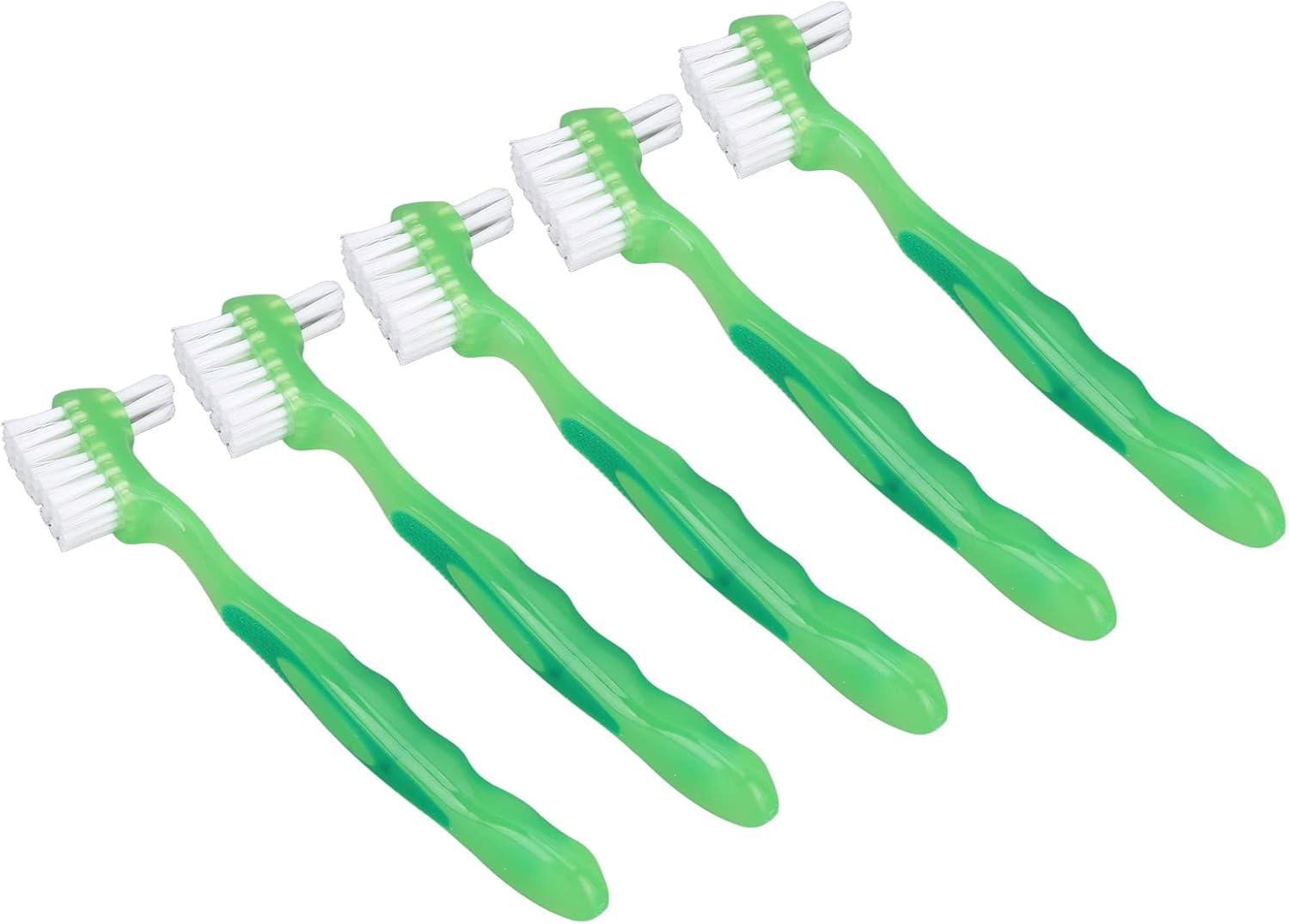 Cepillo para PróTesis Dentales, Cepillo ErgonóMico para PróTesis Dentales, EliminacióN de Suciedad, Uso Profesional para el Uso Diario (Verde)
