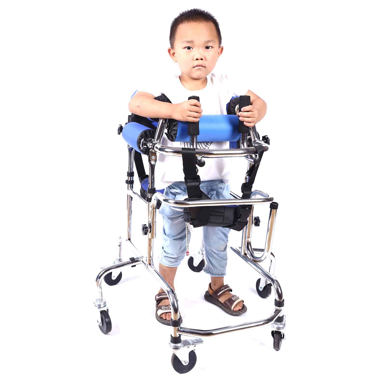 Joyfitness Ayudas para Caminar para Personas Discapacitadas, Andador Vertical Portátil para Niños con Parálisis Cerebral, Discapacidad, Entrenamiento De Rehabilitación, Andador Ligero De Aluminio