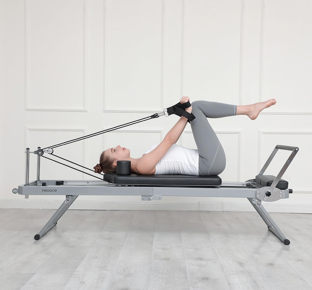 Reformador de Pilates Plegable para Uso doméstico, máquina de Pilates