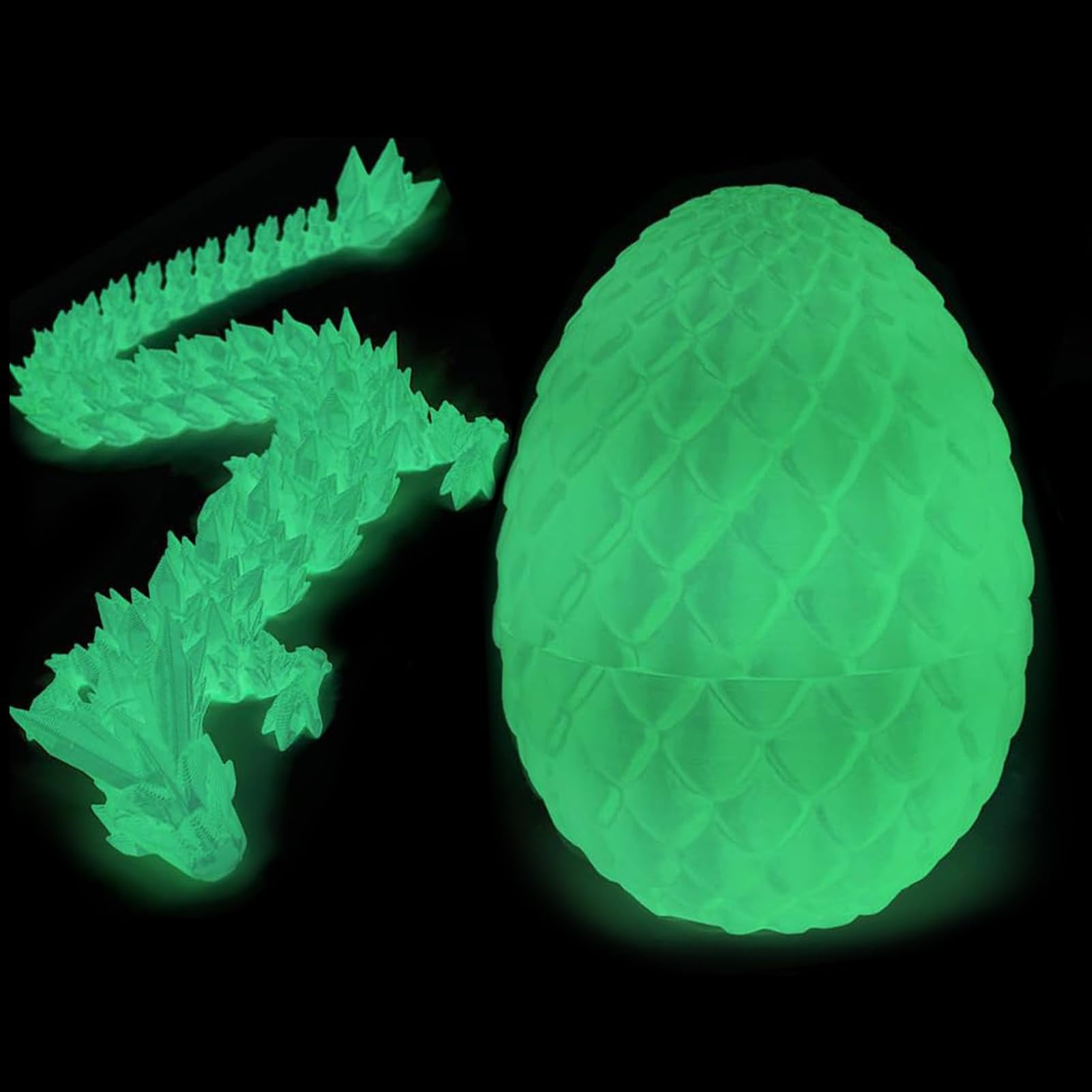 TaimeiMao Huevo de Dragón, Huevos de Dragón con Dragón en el Interior, Dragón Articulado Impreso en 3D, Adecuado para Automóviles, Oficinas y Decoración del Hogar