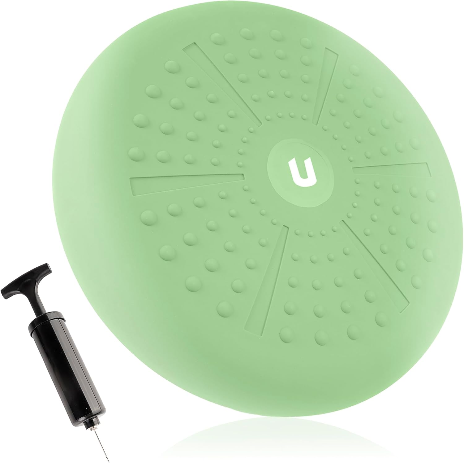unycos - Cojín de Equilibrio y Yoga【Ø33 cm】Antideslizante de PVC con Bombín de Aire, Disco de Estabilidad Hinchable para Fitness, Pilates y Rehabilitación | Soporta hasta 500 kg (PureZen)