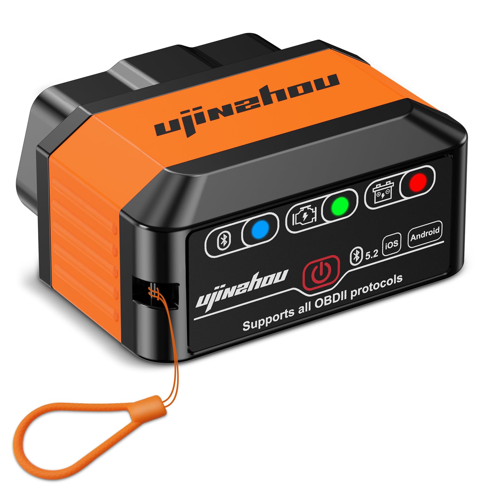 OBD2 Diagnosis Bluetooth 5.2 OBD Coche: Diagnosis Coche Multimarca Maquina para iOS Android - Inalámbrico Mini Diagnóstico Automotriz Scanner - Diagnosis Escaner con OBDII Completo los Sistemas