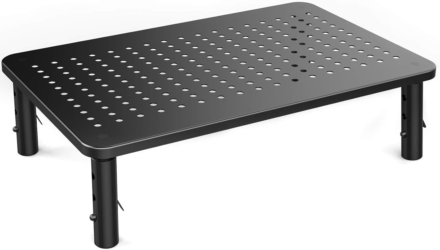 HUANUO Support de Moniteur - Support d’Ordinateur Portable Ergonomique et Réglable en 3 Hauteurs avec Plateforme en Maille pour Ordinateur Portable, Ordinateur, iMac, PC, Imprimante de 20 kg maximal