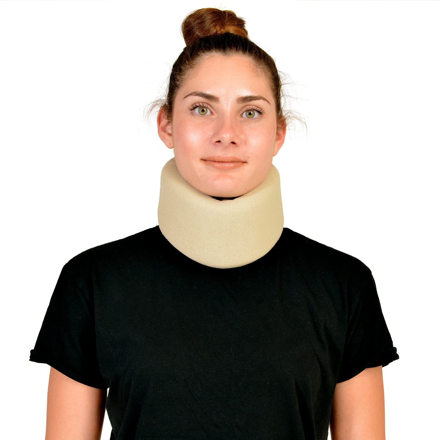 Sportherapy Collarin Cervical Blando con Cierre Autoadherente | Collarín de Esponja Semirrígido | Producto Médico Certificado | Collarín Cervicales Semirrígido | XXL: 42/44 cm - Altura 11 cm