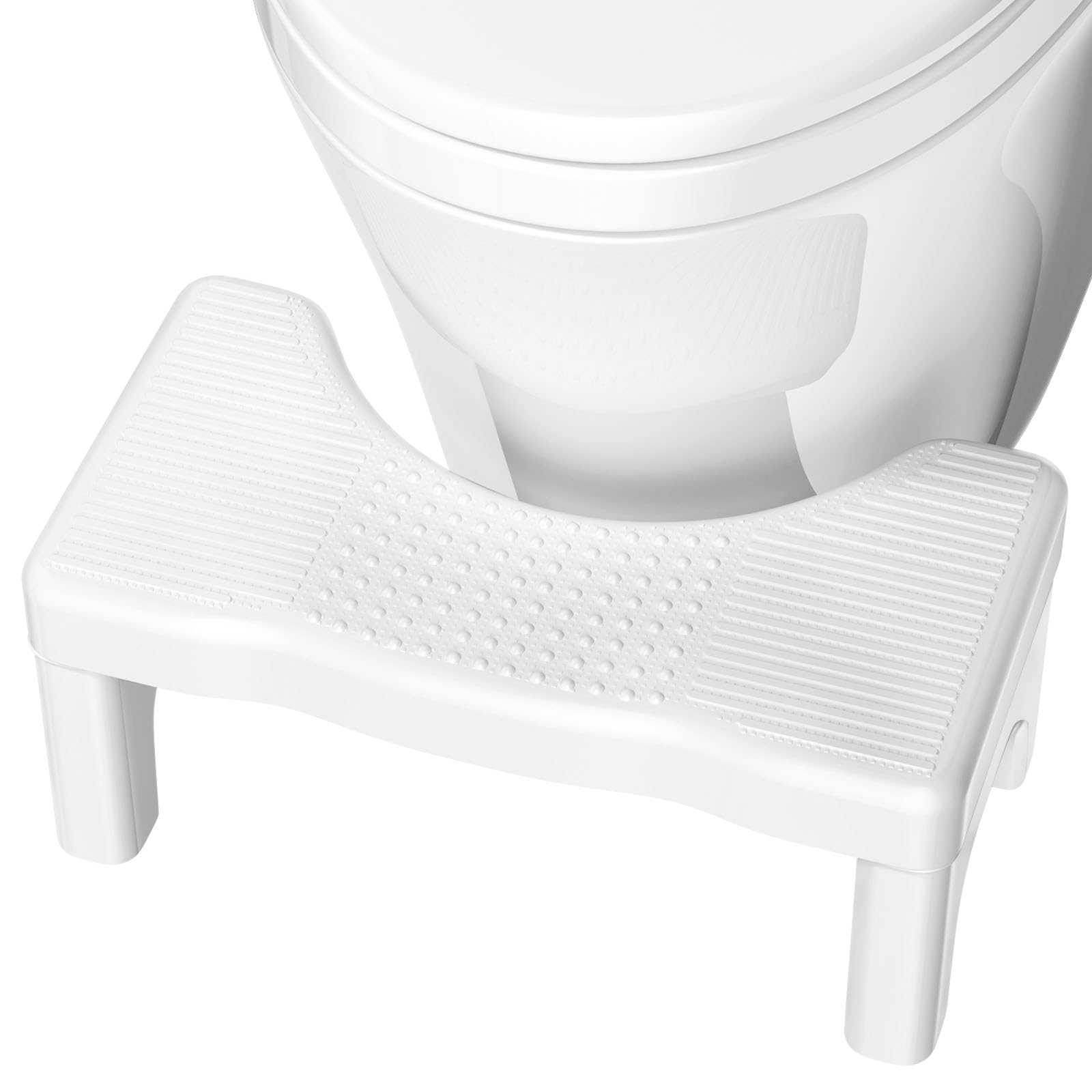 Taburete(Blanco), Banqueta Baño Portatil Banco, Taburetes de Inodoro Portátil, Multiusos Stool, Favorece la Posición contra el Estreñimiento en el WC, para un Intestino Sano