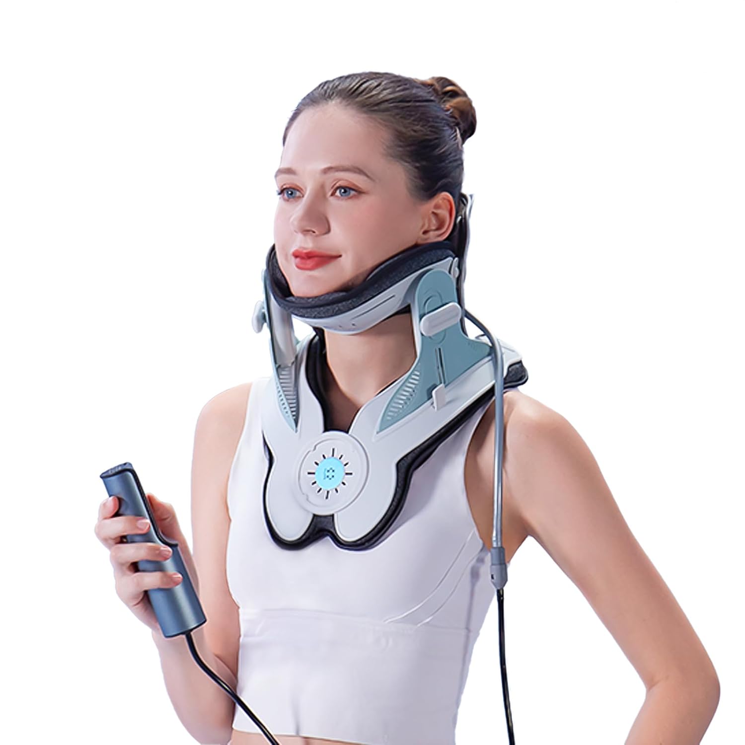 Tracción Cervical,Soporte para el cuello,Collar de alivio del dolor de cuello ajustable,Cuidado del lomo,Soporte de Cuello de Aplicación Amplia,Herramienta de recuperación para el cuidado del cuello