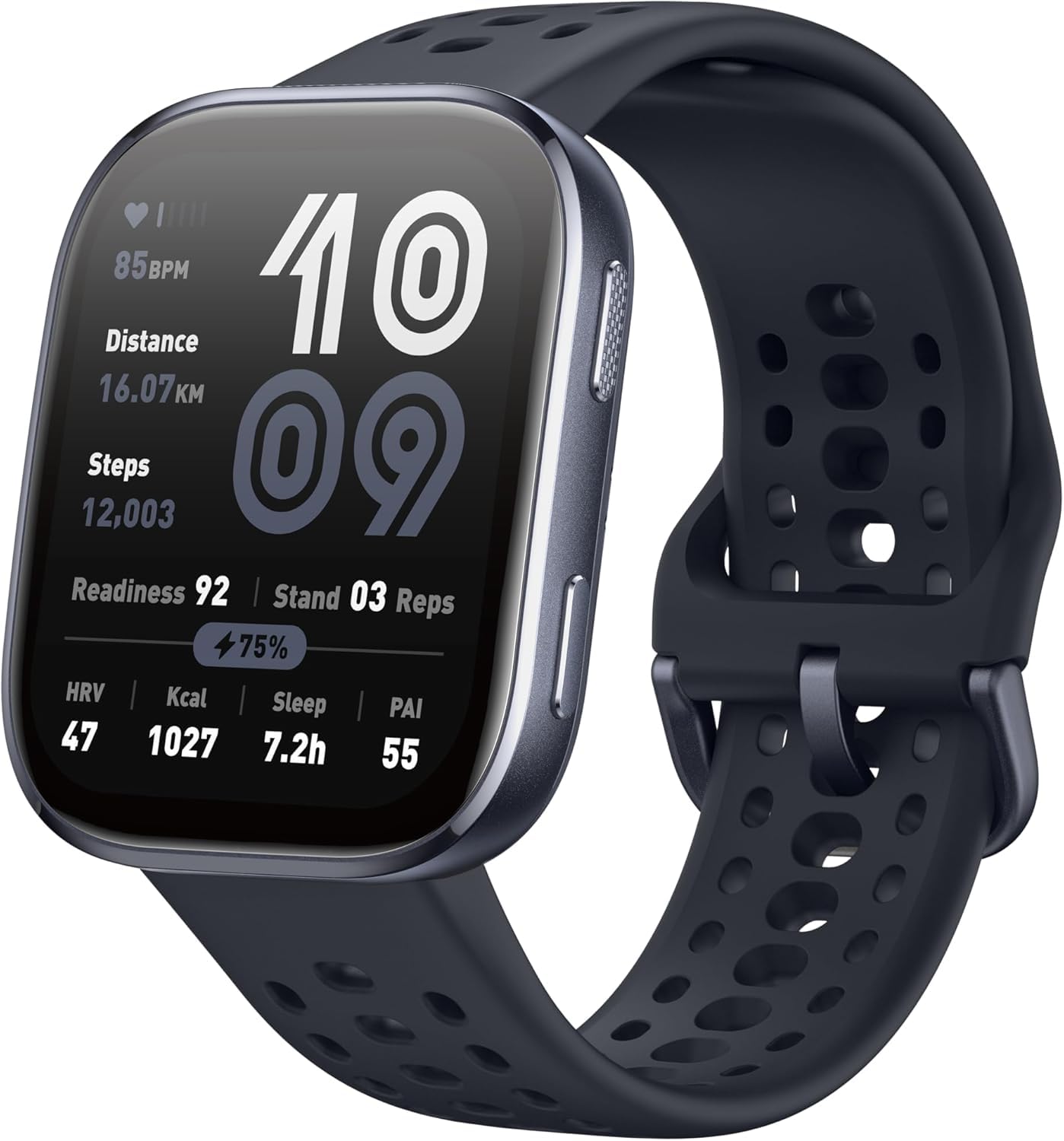 AMAZFIT Bip 6 Smartwatch 46mm, Batería 14 días, AMOLED 1,97\", GPS con Mapas, IA, Llamadas Bluetooth, Seguimiento Salud y Sueño, 140+ Modos Deportivos, Resistencia al Agua 5ATM, Negro