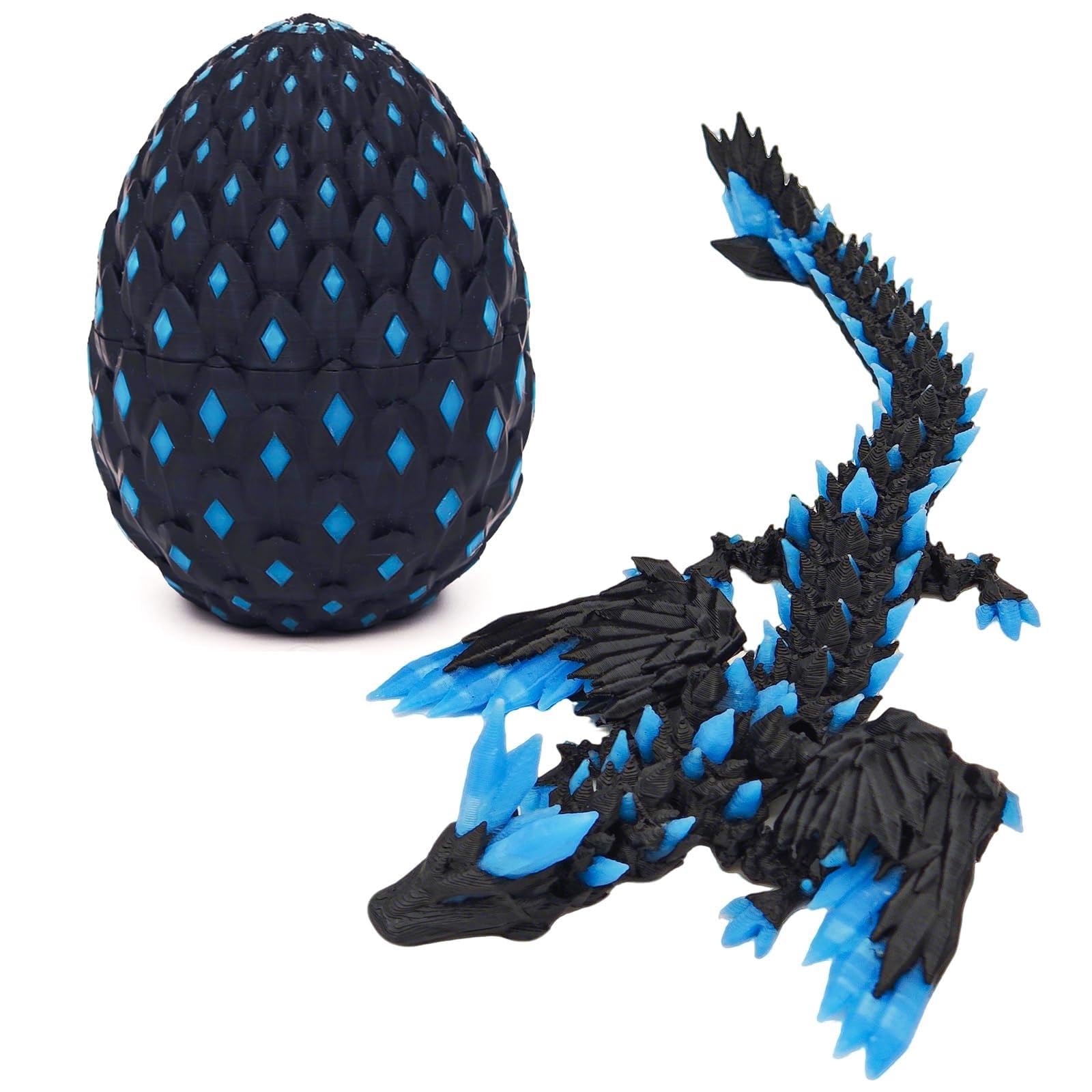 TaimeiMao Huevo de Dragón, Huevos de Dragón con dragón en el Interior, dragón Articulado Impreso en 3D, Adecuado para Automóviles, Oficinas y Decoración del Hogar