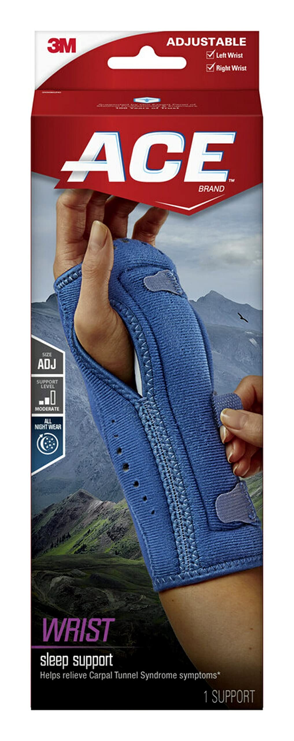 ACE Brand Night Wrist Sleep Support, la marca más confiable de apoyos y apoyos, garantía de satisfacción de devolución del dinero