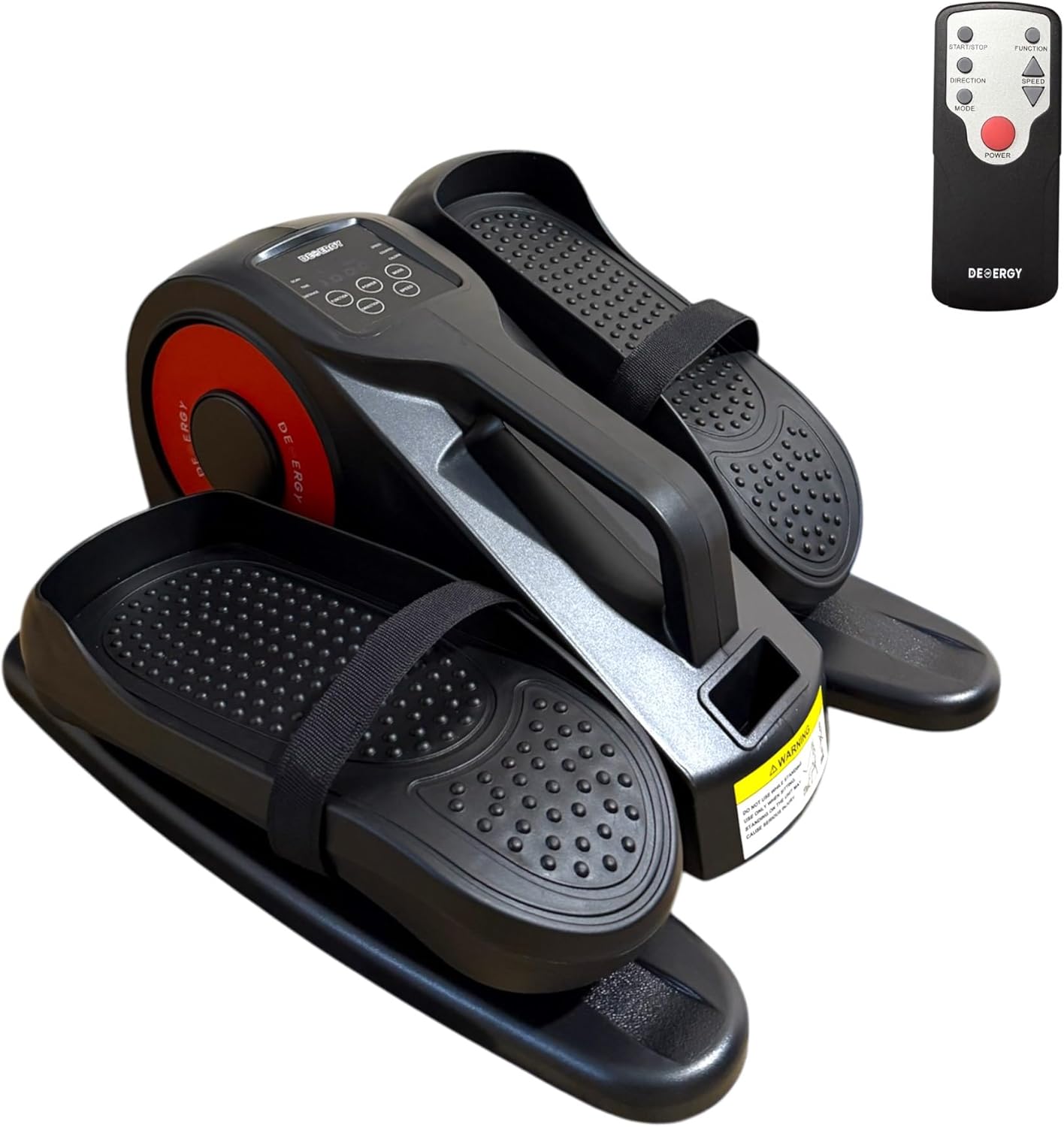 DEMERGY® Mini Elíptica Eléctrica Portátil – Pedaleador Elíptico con Pantalla LED y Mando a Distancia, 20 Niveles de Velocidad – Ejercitador Piernas para Casa Oficina, Ideal para Mayores Rehabilitación